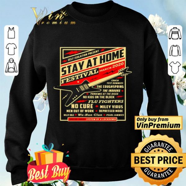 Stay at home festival guitar shirt