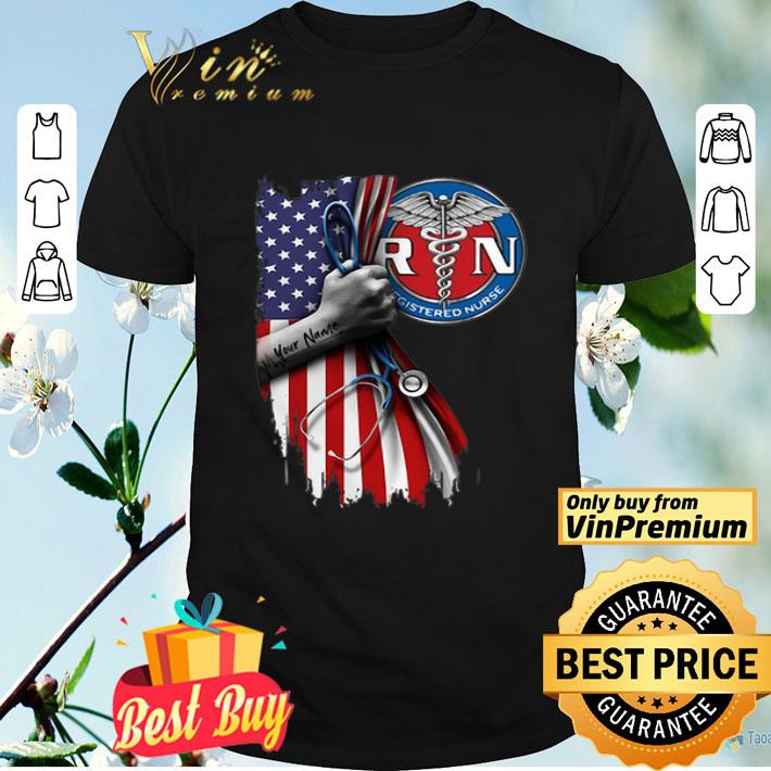 Registered Nurse Stethoscope American flag shirt