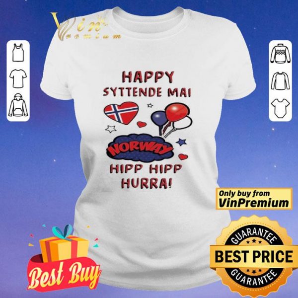 happy syttende mai norway hipp hipp hurra shirt