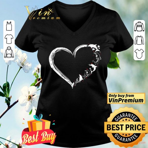 I Love Dolphins Heart shirt