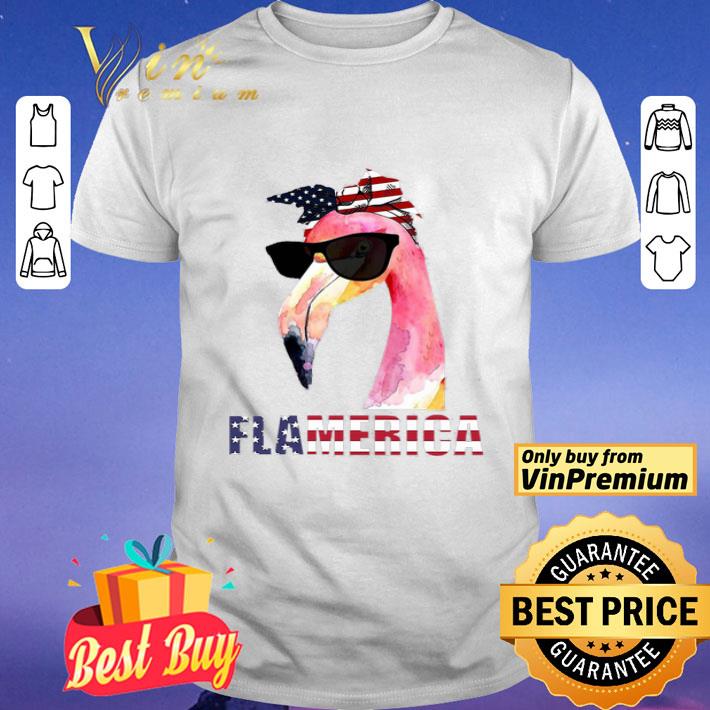 Flamingo flamerica america 4th of july independence day shirt