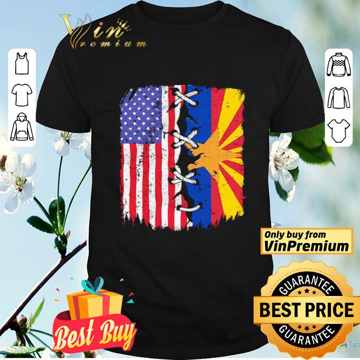 Arizona and american flag 4th of july independence day shirt