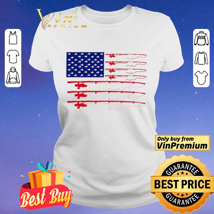 American flag with Fishing Rods shirt