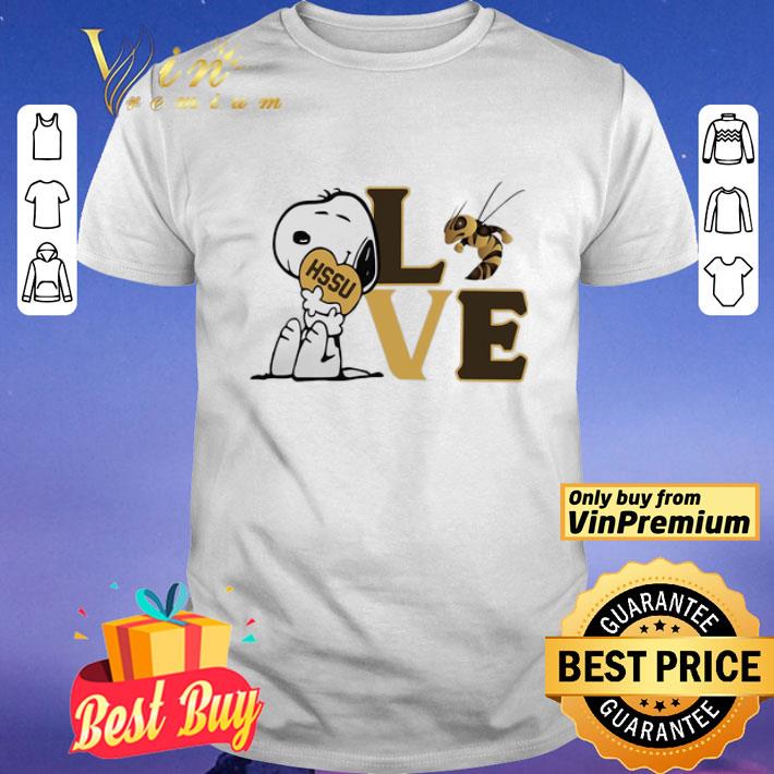 Snoopy love HSSU harris stowe state university athletics heart shirt