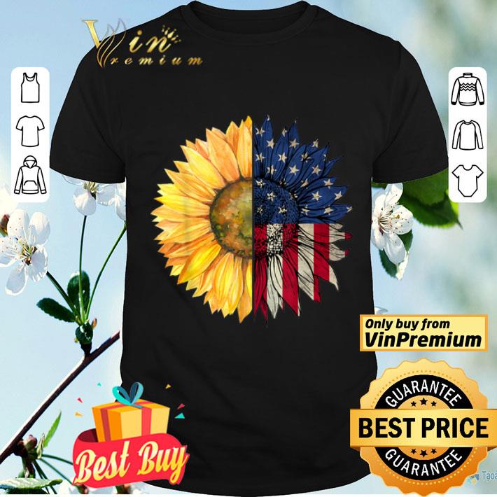 Independence Day Sunflower American USA Flag 4th Of July shirt