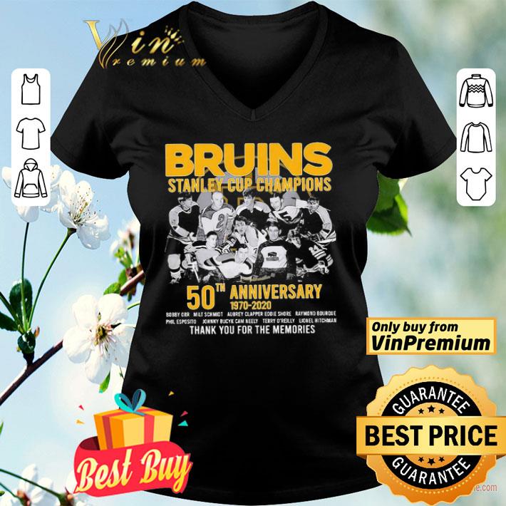 Boston bruins stanley cup champions 50th anniversary 1970 2020 thank you for the memories shirt