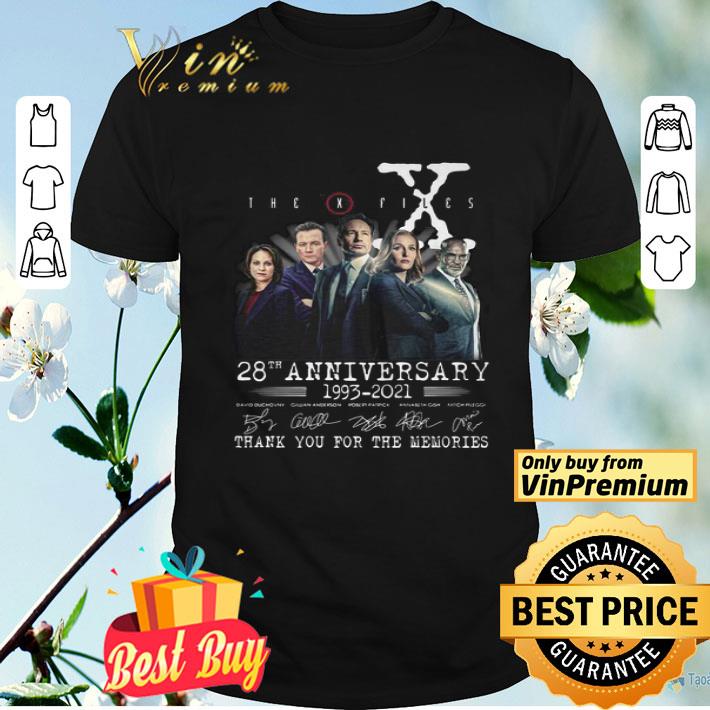 The X Files 28th Anniversary 1993 2021 Thank You For The Memories Signatures shirt
