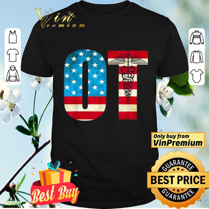 Occupational Therapist Caduceus American Flag shirt