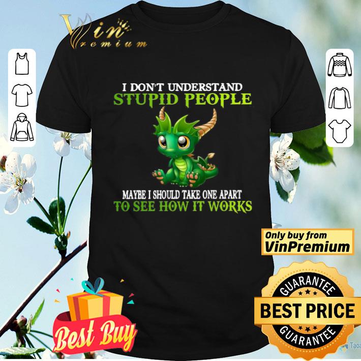 Dragon I Don’t Understand Stupid People Maybe I Should Take One Apart To See How It Works shirt