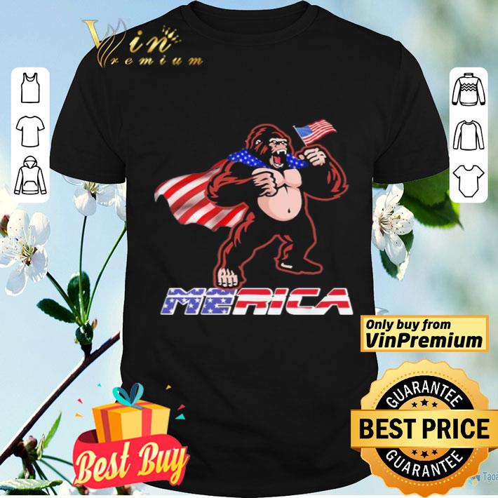 Bigfoot happy the 4th of july America shirt