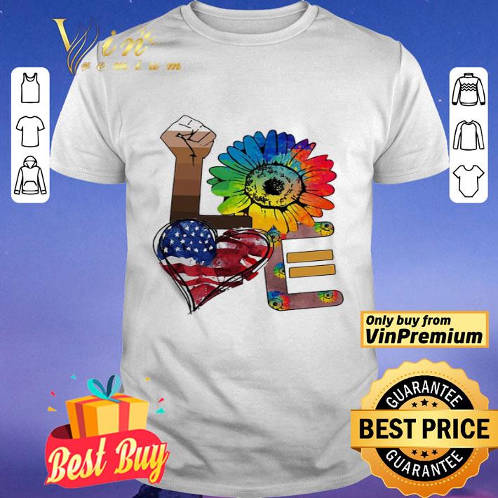 Love Lgbt Juneteenth American Flag Independence Day Sunflower shirt