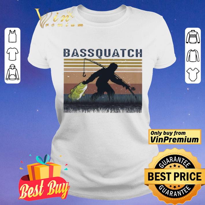 Bigfoot fishing bassquatch vintage shirt