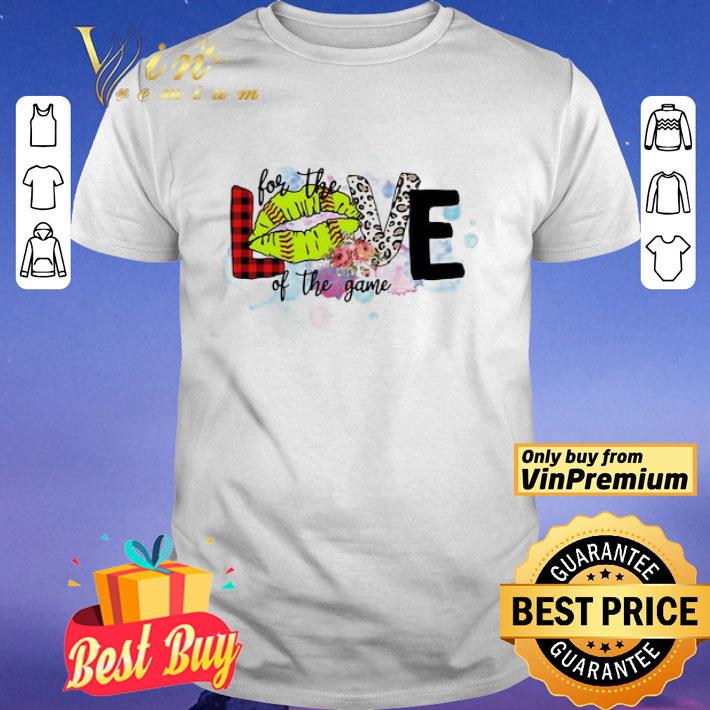 For the love of the game lip leopard shirt