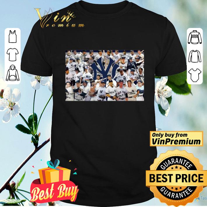 New york yankees baseball team players signatures shirt