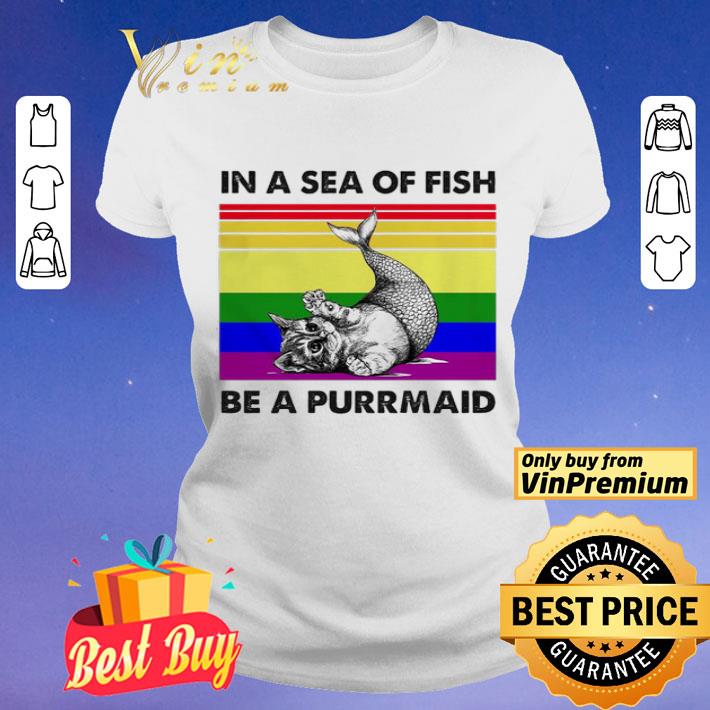 In a sea of fish be a purrmaid vintage shirt