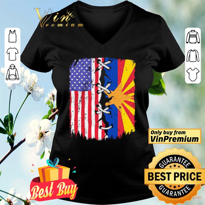 Arizona and american flag 4th of july independence day shirt