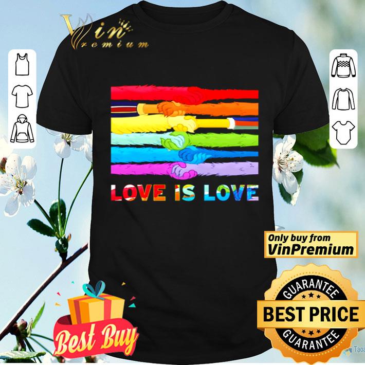 LGBT Pride shake hand love is love shirt