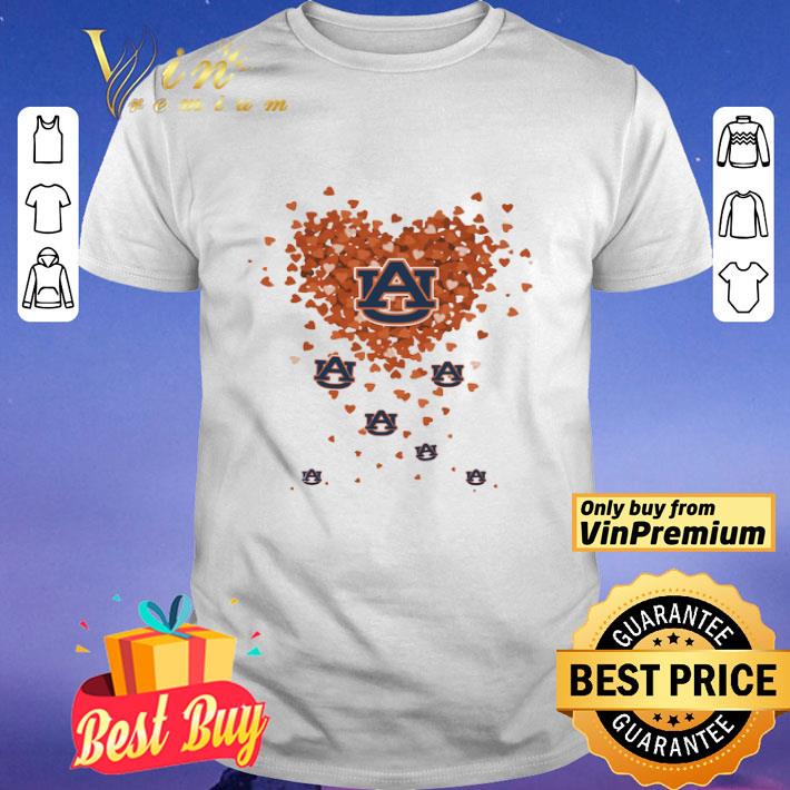 Love auburn tigers logo hearts shirt