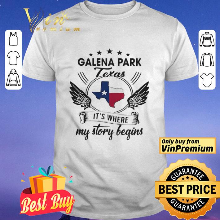 GALENA PARK ITS WHERE MY STORY BEGINS MAP shirt