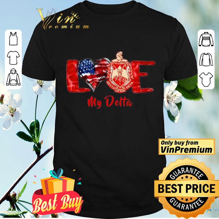 Love Heart American Flag Delta Sigma Theta shirt