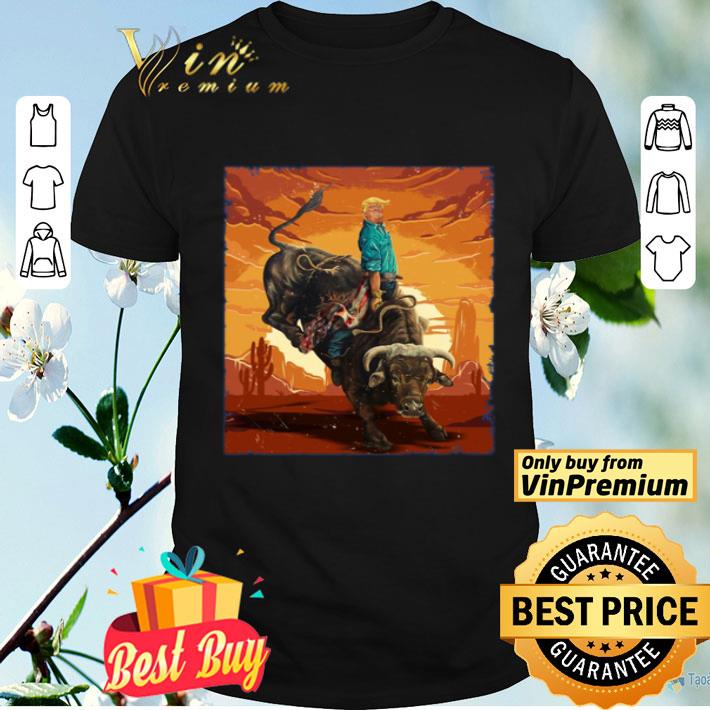 Trump Rodeo Bull Rider American Flag shirt