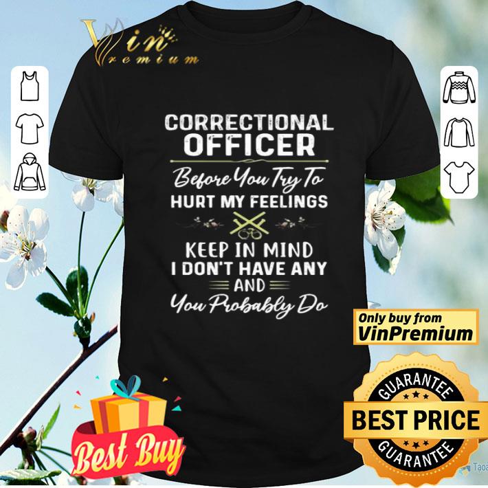 Awesome Correctional Officer hurt my feelings shirt