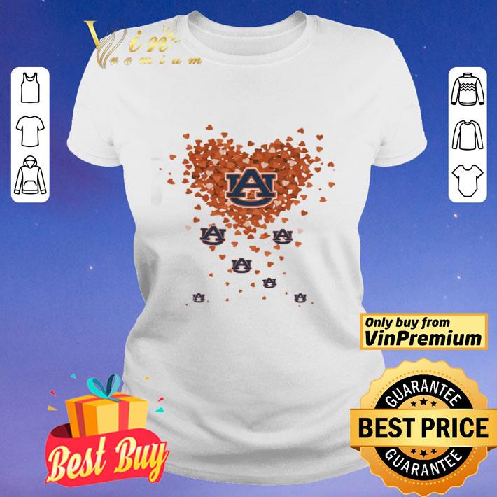 Love auburn tigers logo hearts shirt