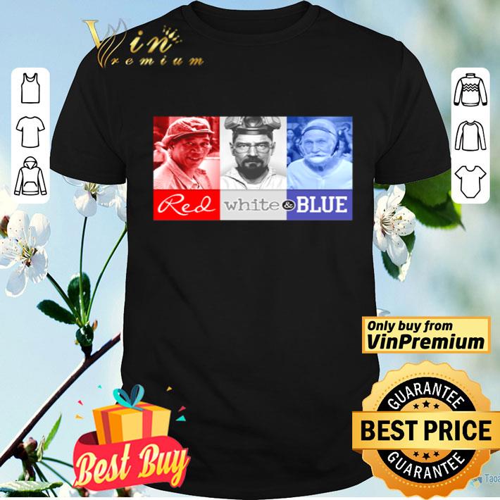 Ellis Boyd Redding Walter White and Joseph Blue Pulaski red white and blue shirt