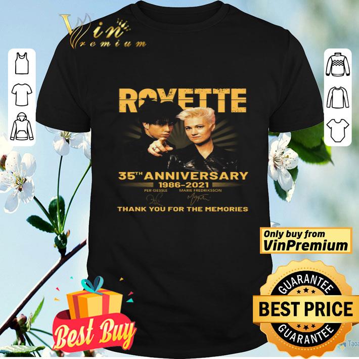 Roxette 35th Anniversary 1986 2021 Signature Thank You For The Memories shirt