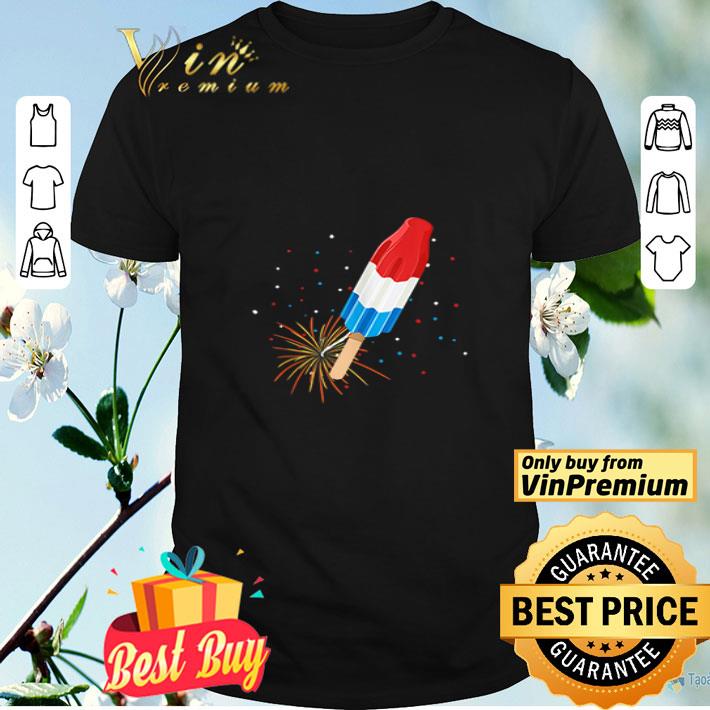 Fireworks Popsicle American Flag 4th of July shirt