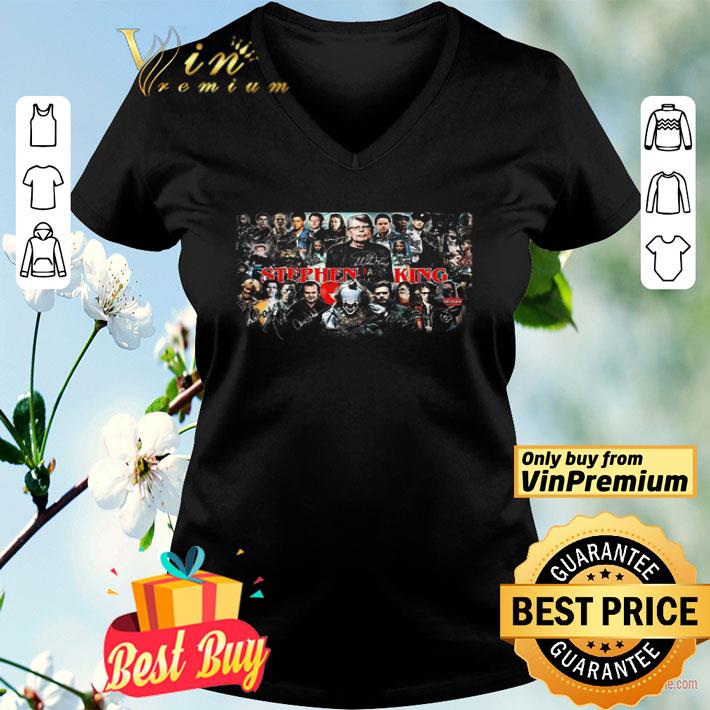 Stephen King and Horror Characters Signatures Poster shirt