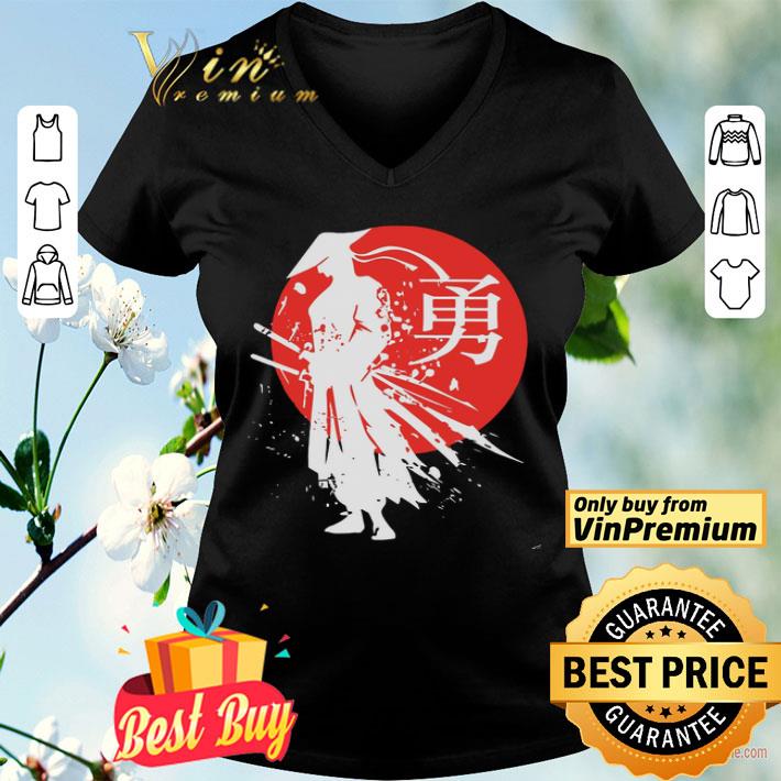Japanese Samurai Warrior Retro Japan Calligraphy for Courage shirt