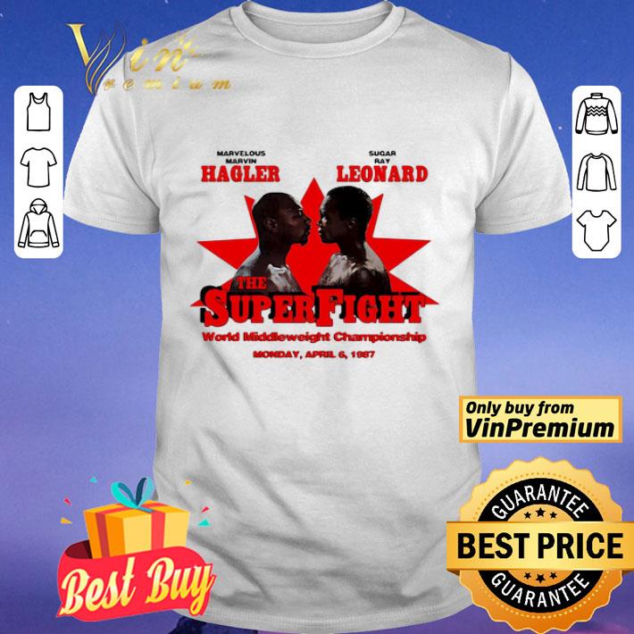 Marvelous marvin hagler vs sugar ray leonard the super fight world middleweight championship shirt