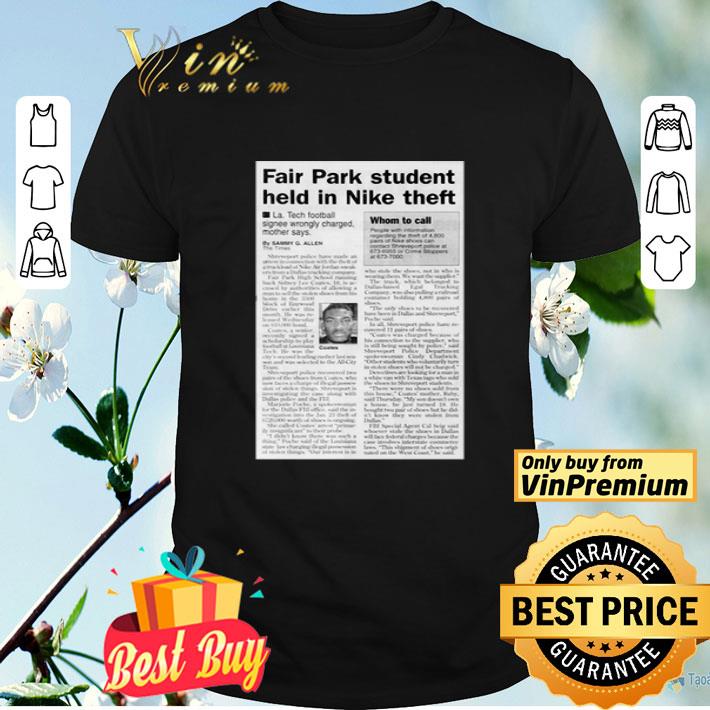 Fair park student held in nike theft shirt