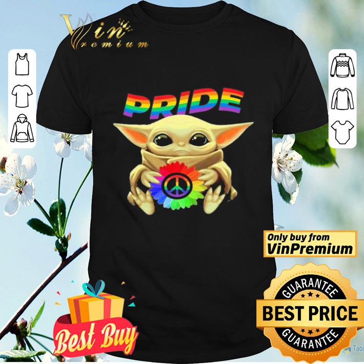 Baby Yoda hug LGBT Pride Hippie shirt