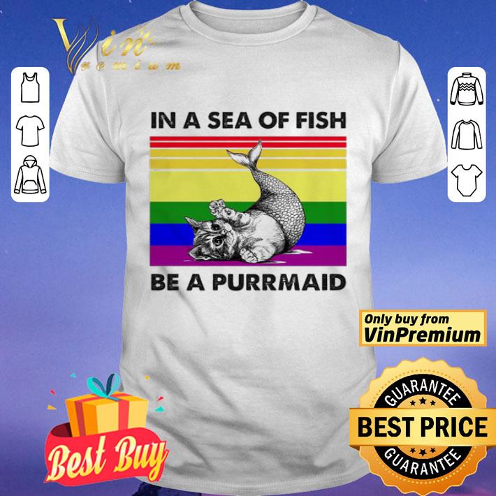 In a sea of fish be a purrmaid vintage shirt