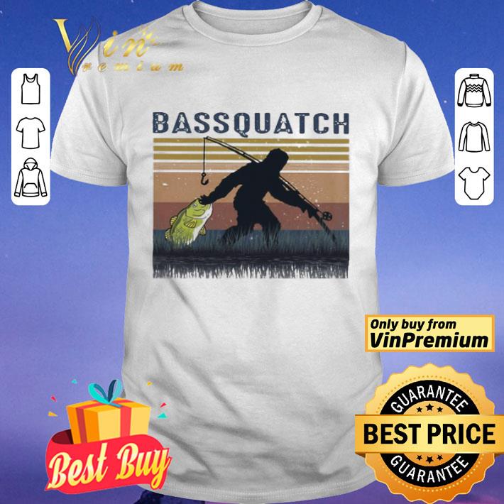 Bigfoot fishing bassquatch vintage shirt