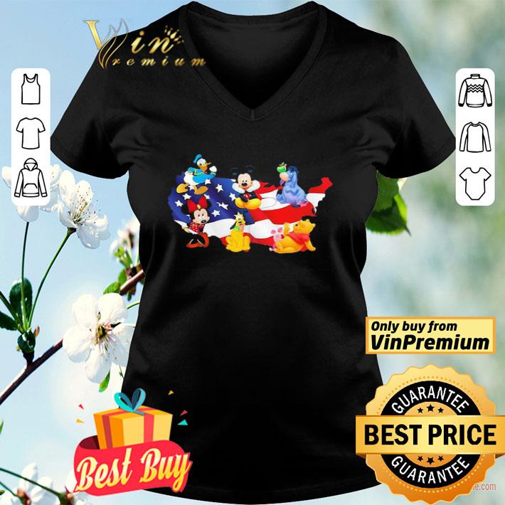 America Donald Duck Pluto Pooh Eeyore Mickey and Minnie Mouse shirt