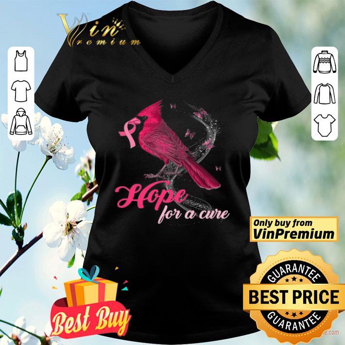 Breast Cancer Cardinal Bird Hope For A Cure shirt