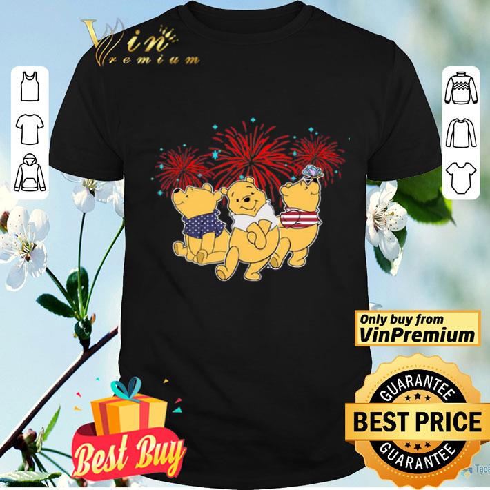 Pooh Disney Happy The 4th Of July Merica American Flag Independence Day shirt