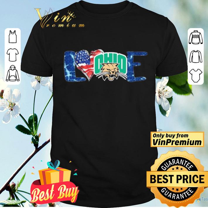 I love Ohio Bobcats football american flag shirt