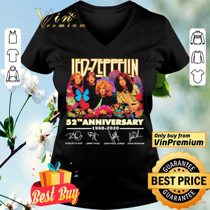 Led Zeppelin Butterfly 52 Anniversary 1968 2020 signatures shirt