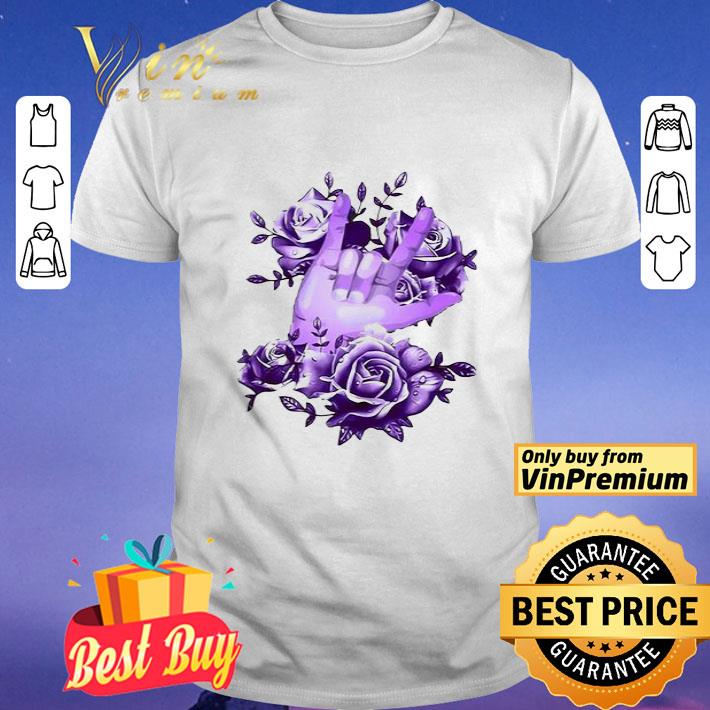 Top season Sign language rose purple shirt