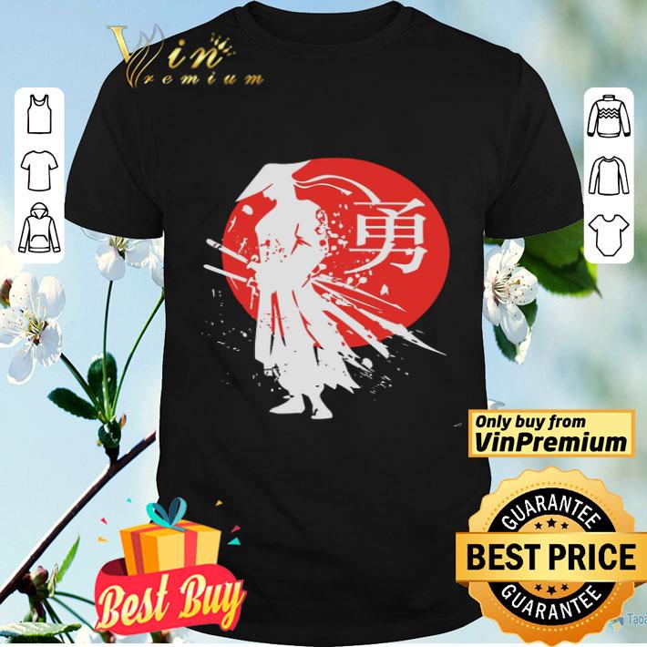 Japanese Samurai Warrior Retro Japan Calligraphy for Courage shirt