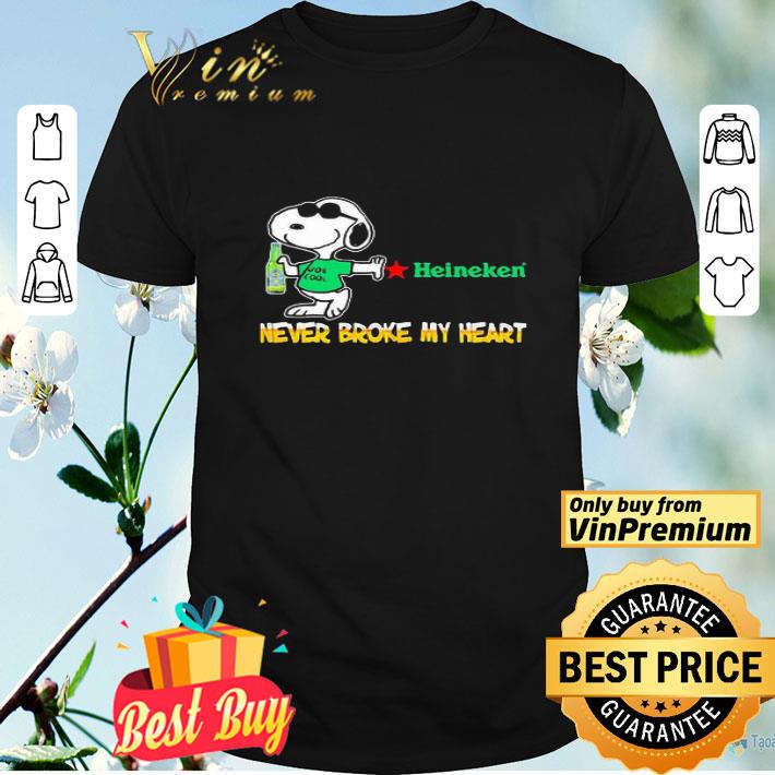 Snoopy Hug Heineken Beer Never Broke My Heart shirt