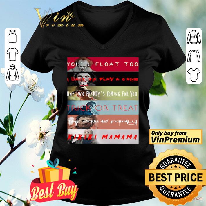 Halloween horror characters youll float too i want to play a game one two freddys coming for you shirt