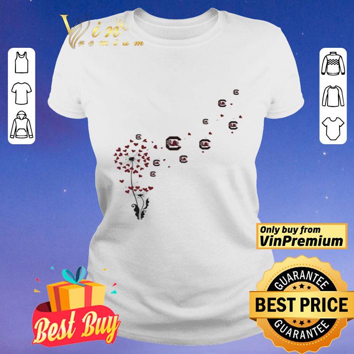 Dandelion flower university of south carolina football hearts shirt