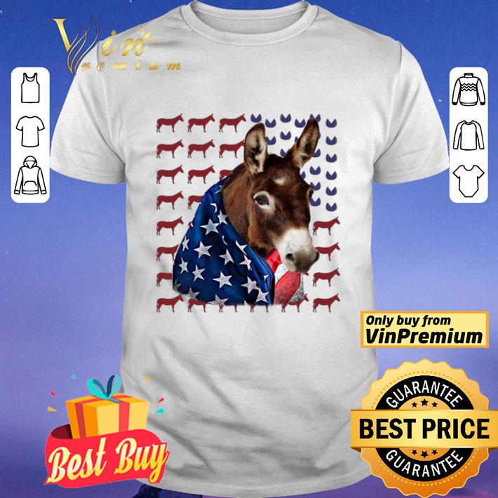 Donkeys American flag Independence Day 4th of July shirt