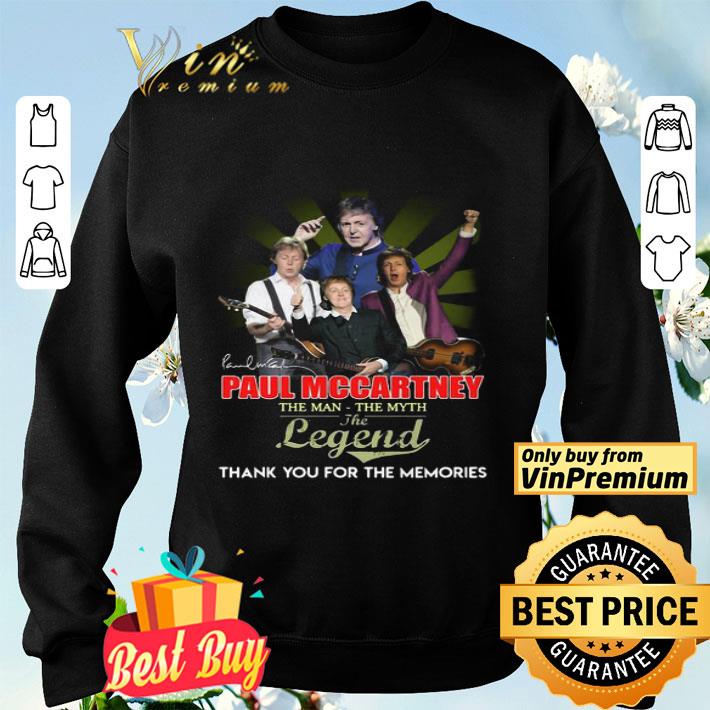 Paul Mccartney The Man The Myth The Legend Thank You For The Memories Signature shirt Paul Mccartney The Man The Myth The Legend Thank You For The Memories Signature shirt