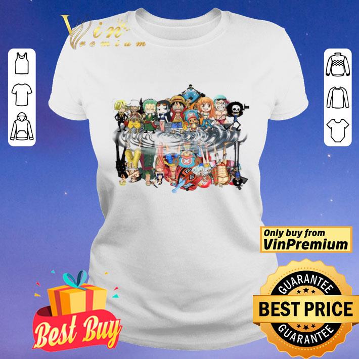 One Piece characters water mirror shirt